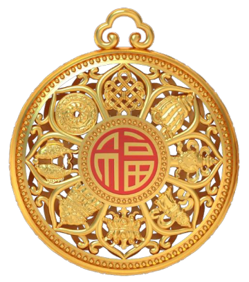 藏八宝罗盘（不带瓜子扣）￥15