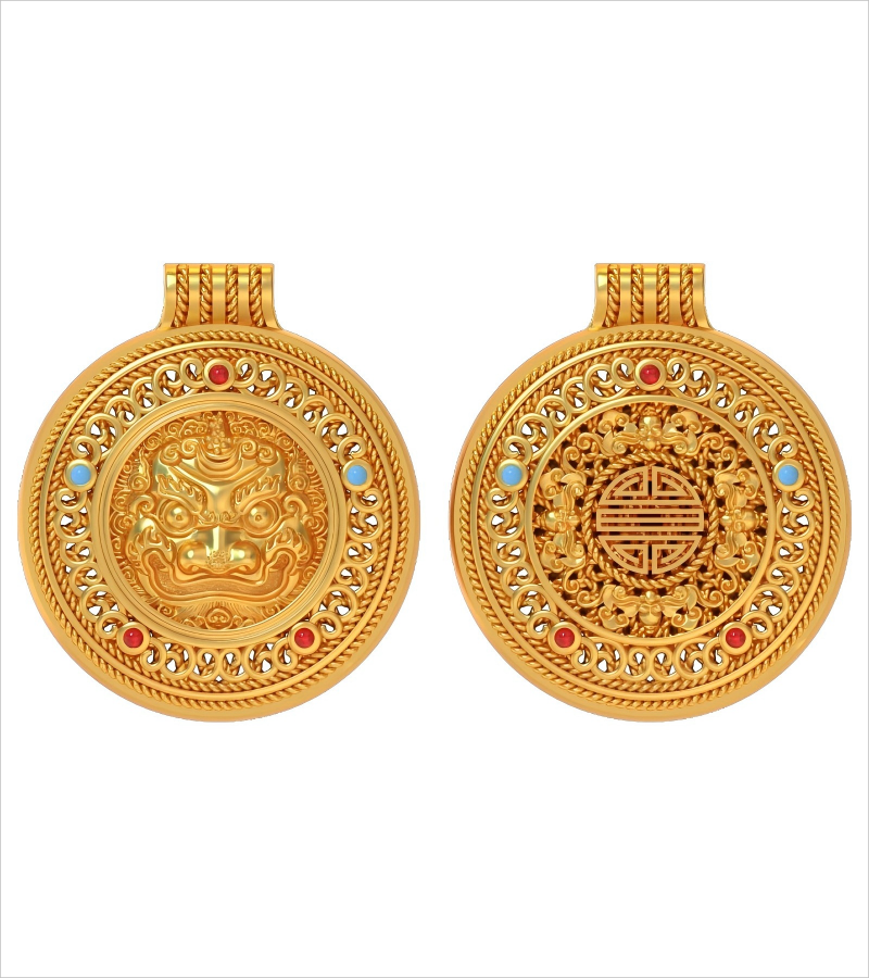 Y56113-独角貔貅（珐琅款）￥15