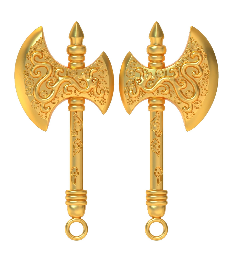 Y25231-龙凤福（斧）￥15