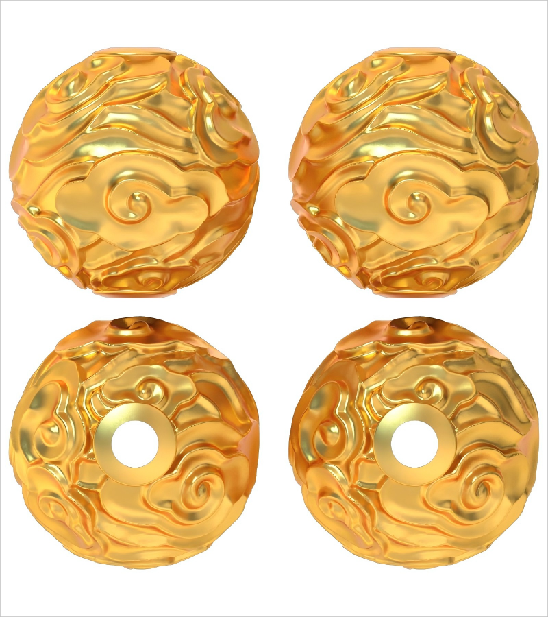 Y38656-祥云珠8mm ￥6